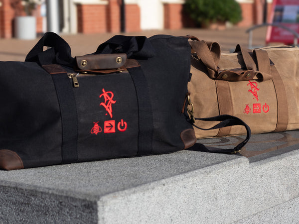 Artist Anon Brighton - Artist Anon Brighton Waxed Canvas Holdall - Bag - Embroidered, Waxed