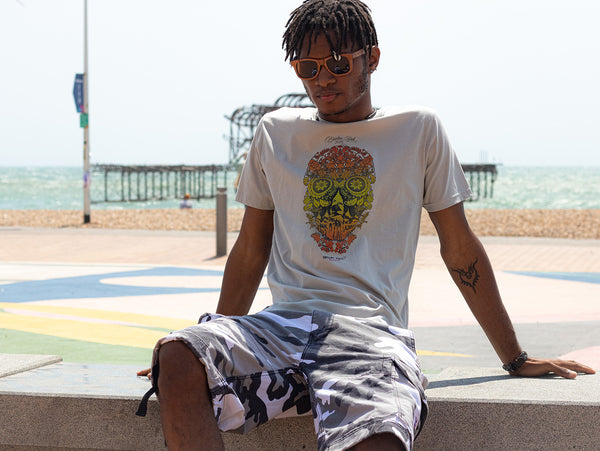Artist Anon Brighton - 2016 Brighton Skull v.ii - T-Shirt - Brighton Skull, Men's, Unisex