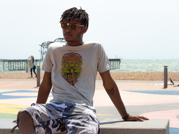 Artist Anon Brighton - 2016 Brighton Skull v.ii - T-Shirt - Brighton Skull, Men's, Unisex