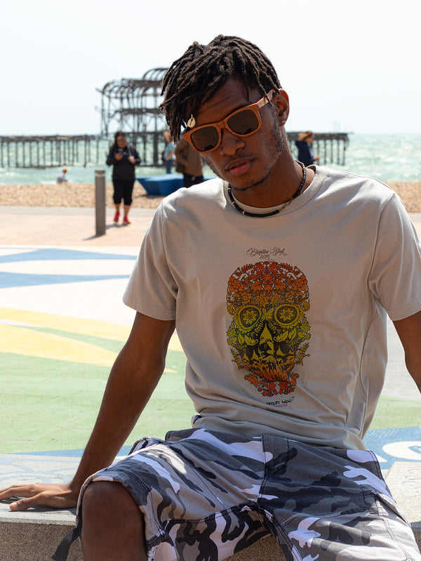 Artist Anon Brighton - 2016 Brighton Skull v.ii - T-Shirt - Brighton Skull, Men's, Unisex