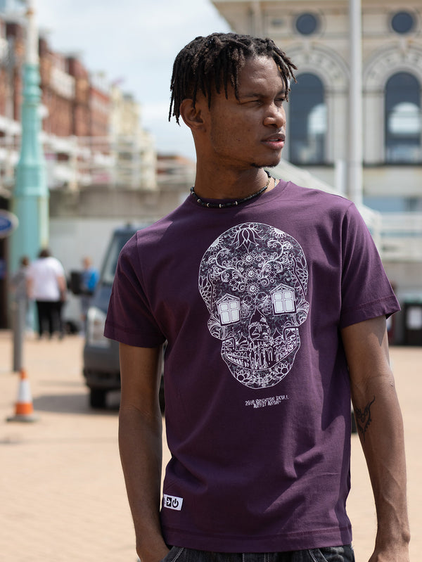 Artist Anon Brighton - 2018 Brighton Skull - T-Shirt - Brighton Skull, Men's, Unisex