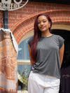 Artist Anon Brighton - Flowy Muscle Tee With Rolled Cuff - T-Shirt - Women's