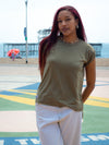 Artist Anon Brighton - Flowy Muscle Tee With Rolled Cuff - T-Shirt - Women's