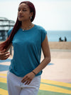 Artist Anon Brighton - Flowy Muscle Tee With Rolled Cuff - T-Shirt - Women's