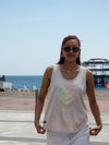 Artist Anon Brighton - Artist Anon Brighton Rainbow Rose Heart Vest - T-Shirt - Vest, Women's