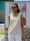 Artist Anon Brighton - Artist Anon Brighton Rainbow Rose Heart Vest - T-Shirt - Vest, Women's