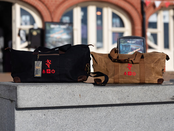 Artist Anon Brighton - Artist Anon Brighton Waxed Canvas Holdall - Bag - Embroidered, Waxed