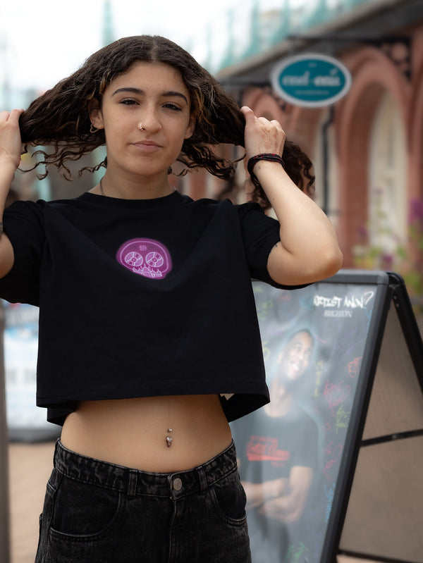 Artist Anon Brighton - 2022 Brighton Skull #ii women's cropped t-shirt - T-Shirt - Brighton Skull, Crop, Women's