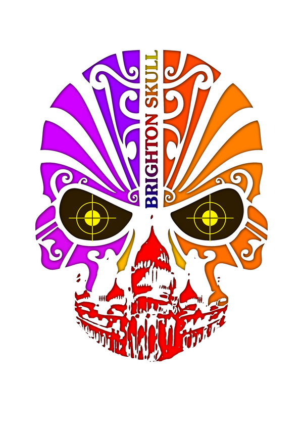 Artist Anon Brighton - 2015 Brighton Skull Sticker - Stickers -