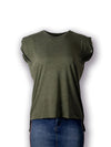 Artist Anon Brighton - Flowy Muscle Tee With Rolled Cuff - T-Shirt - Women's