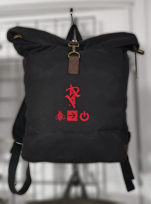 Artist Anon Brighton - Artist Anon Waxed Rolltop Rucksack - Bag - Bag