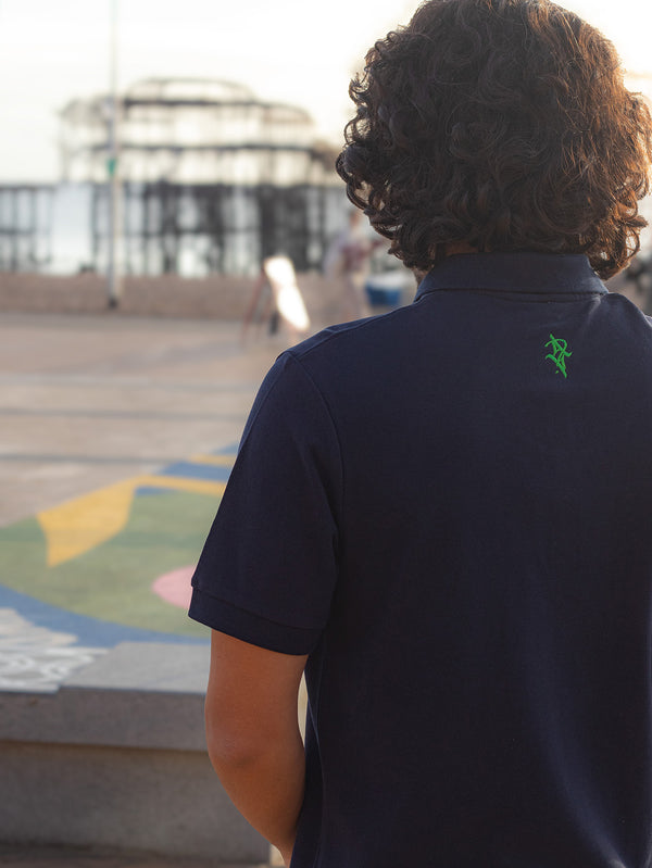 Artist Anon Brighton Organic Cotton Crest Polo Shirt