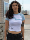Artist Anon Brighton - Brighton Clothing Company Micro Ribbed Raglan Baby T - T-Shirt - Classic, Crop, Women's