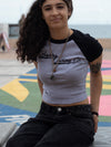 Artist Anon Brighton - Brighton Clothing Company Micro Ribbed Raglan Baby T - T-Shirt - Classic, Crop, Women's