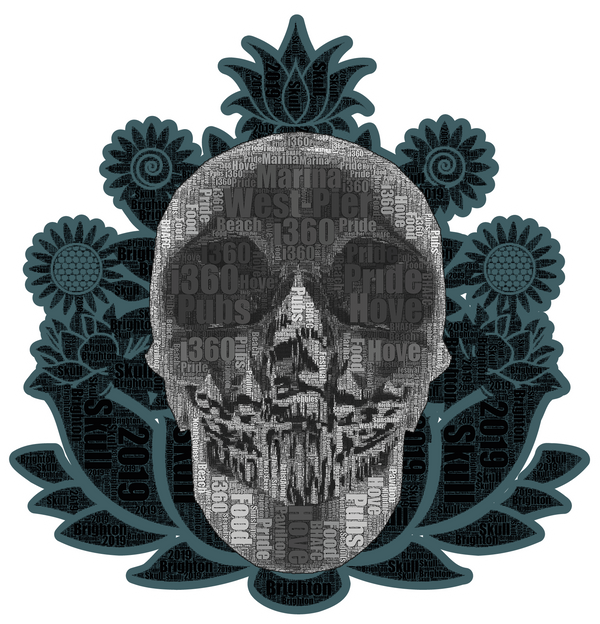 Artist Anon Brighton - 2019 Brighton Skull Sticker - Stickers - 