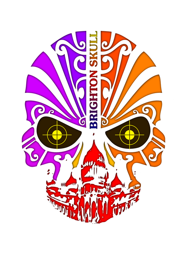 Artist Anon Brighton - 2015 Brighton Skull Sticker - Stickers - 