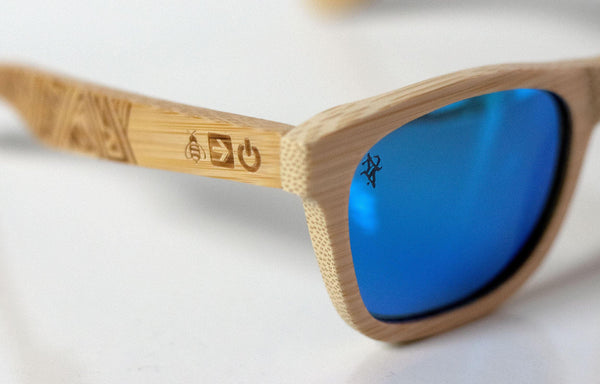 Artist Anon Brighton - Plainly Blue Bamboo Sunglasses - Sunglasses - Bamboo
